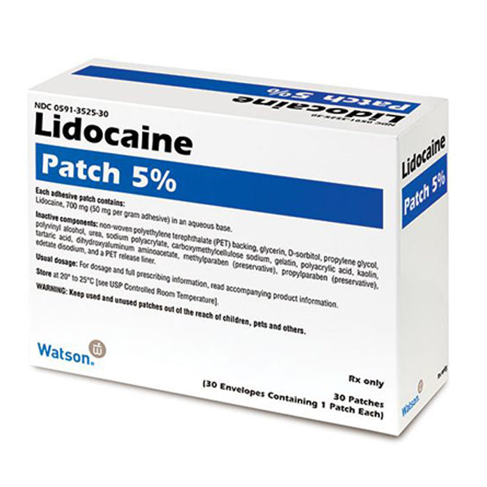 Lidocaine Patch 5 By Watson 30 Box Mountainside Medical Equipment