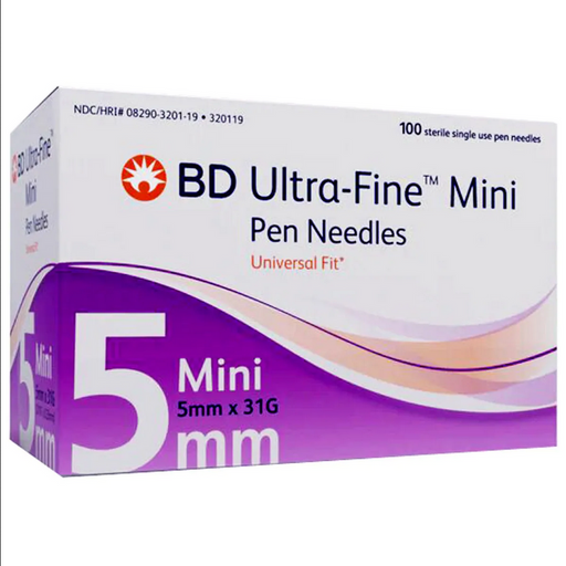 BD Ultra-Fine Mini Pen Needles 8MM 31 Gauge 5/16 3 Box of 90