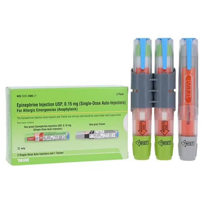 Teva Epinephrine AutoInjector Pen for Injection 0.15 mg (2 Epinephrin