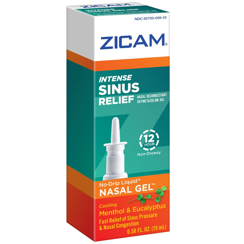 Zicam Intense Sinus Relief Nasal Gel Spray NoDrip with Cooling Menthol