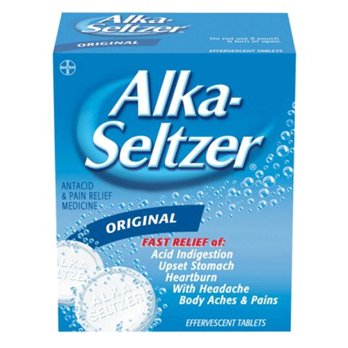 Alka Seltzer Original with Aspirin Foil Packets, 12/Box