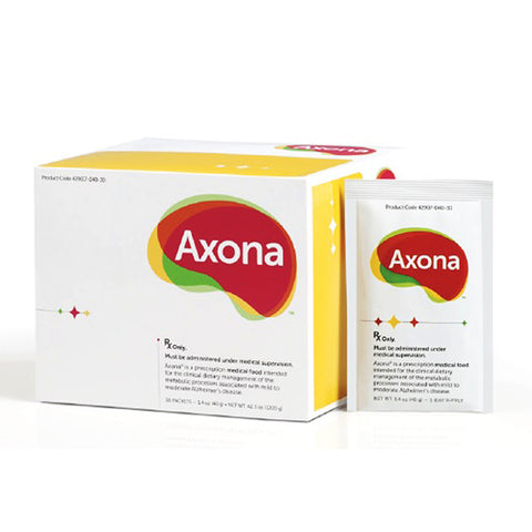 Axona Powder Medical Food Packets Alzheimer's Disease Dementia Dietary Supplement Memory Recall Brain Function Preserve