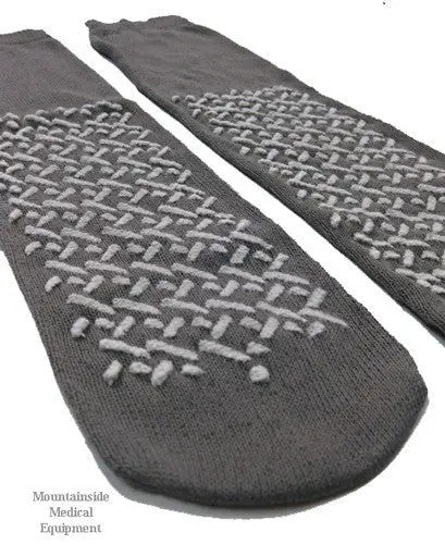 Non-Slip Tredded Hospital Fall Prevention Socks, 360 Print Tan
