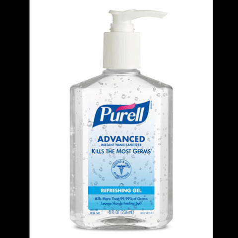 Purell Original Hand Sanitizer 8 oz Disinfectant Germ Killing Spread
