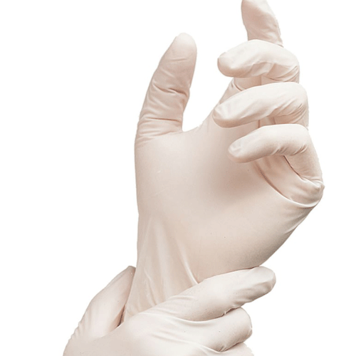 Transparent latex gloves