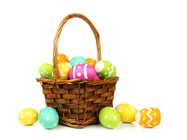 Natural Wood and Wicker Easter Basket