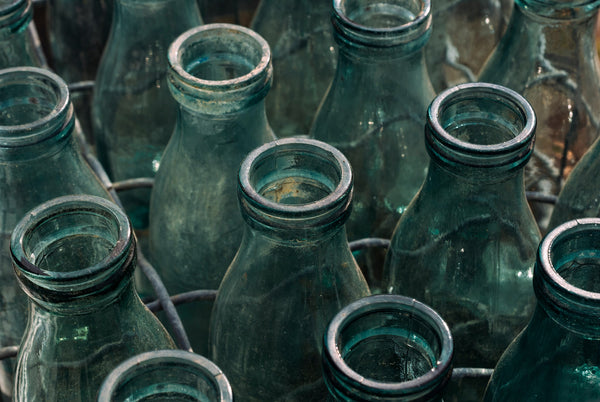 Old Glass Water Bottles