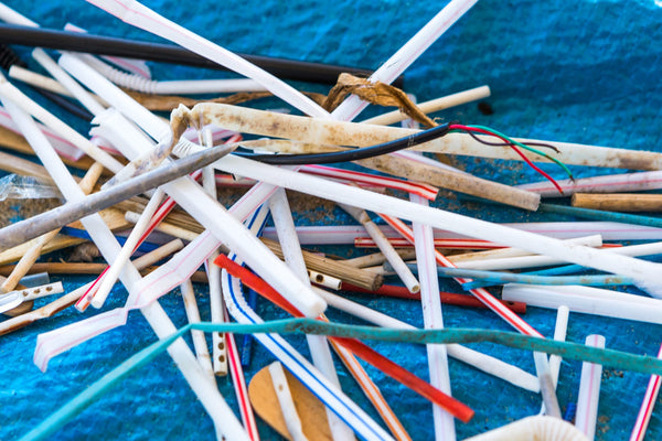 Plastic Straws on 4ocean Tarp