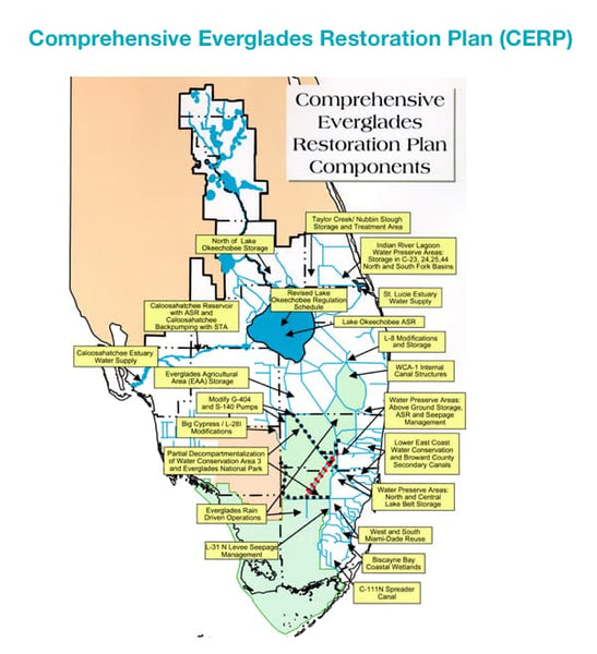 Comprehensive Everglades Restoration Plan (CERP) Project Map - 4ocean Everglades Bracelet
