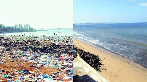 Versova Beach Before and After