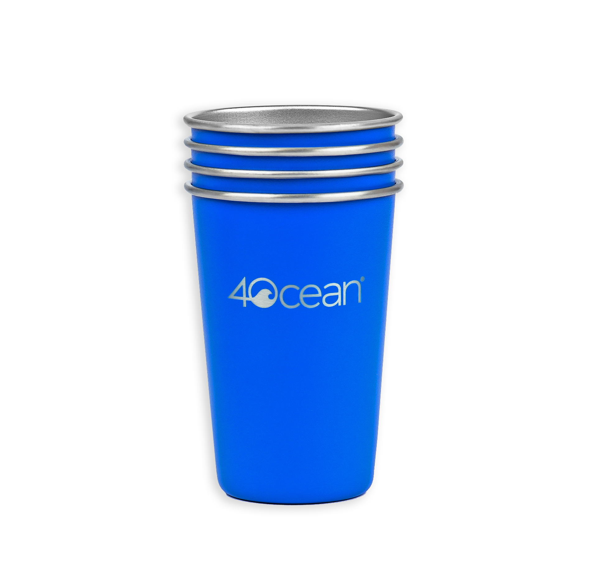 Image of 4ocean Reusable Stainless Steel Cups 4-Pack