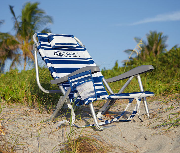 beach chair in sand