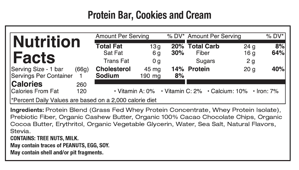 Pure Change Protein Bar, Cookies and Cream