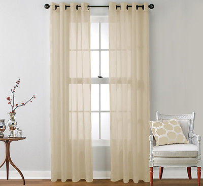 GROMMET TOP SHEER VOILE CURTAIN PANEL - 54