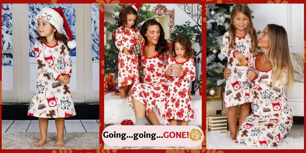 Mia Belle Girls Black Friday Holiday Pajamas