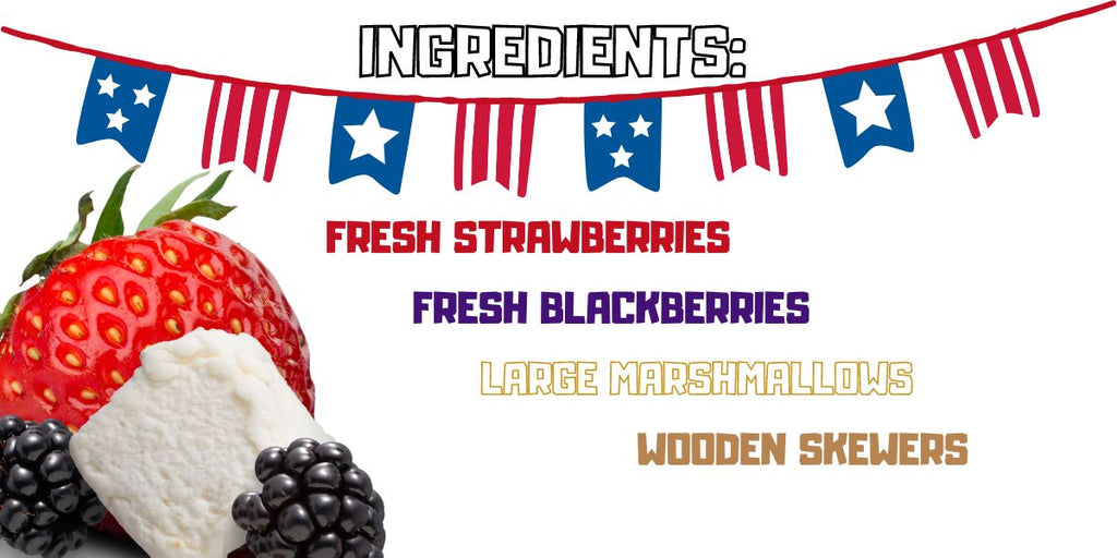 Kid Friendly American Flag Fruit Skewer Recipe | Mia Belle Girls Blog