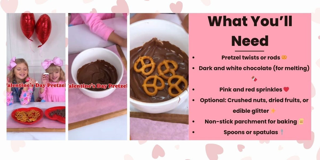 Kids DIY Valentine's Day Pretzels Recipe | Mia Belle Girls Blog