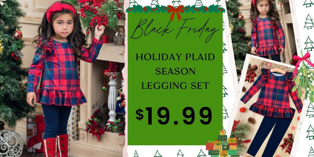 Mia Belle Girls Black Friday Daily Deals: Happy Holiday Toddler Sets
