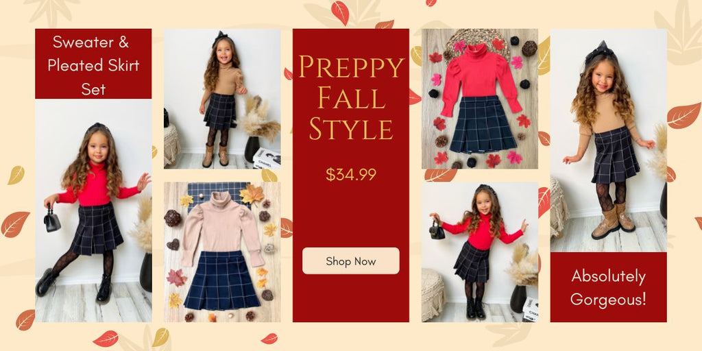 Fall Style Guide | Turtleneck & Pleated Skirt Set | Girls Fashion Blog