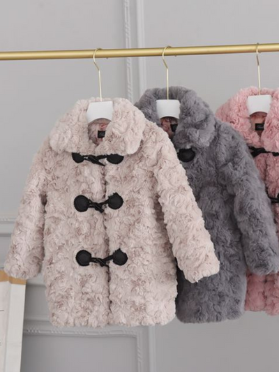 Toddler Winter Coats  Little Girls Black and White Faux Fur Coat – Mia  Belle Girls