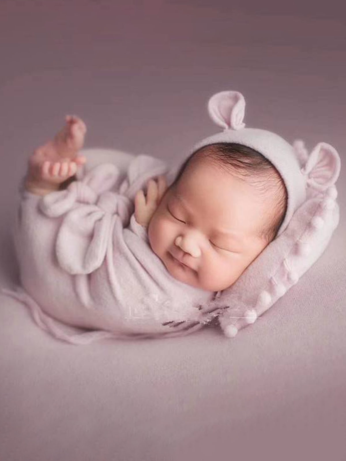 Baby Let's Do A Little Photoshoot Wrap with Matching Cap and Pillow Set