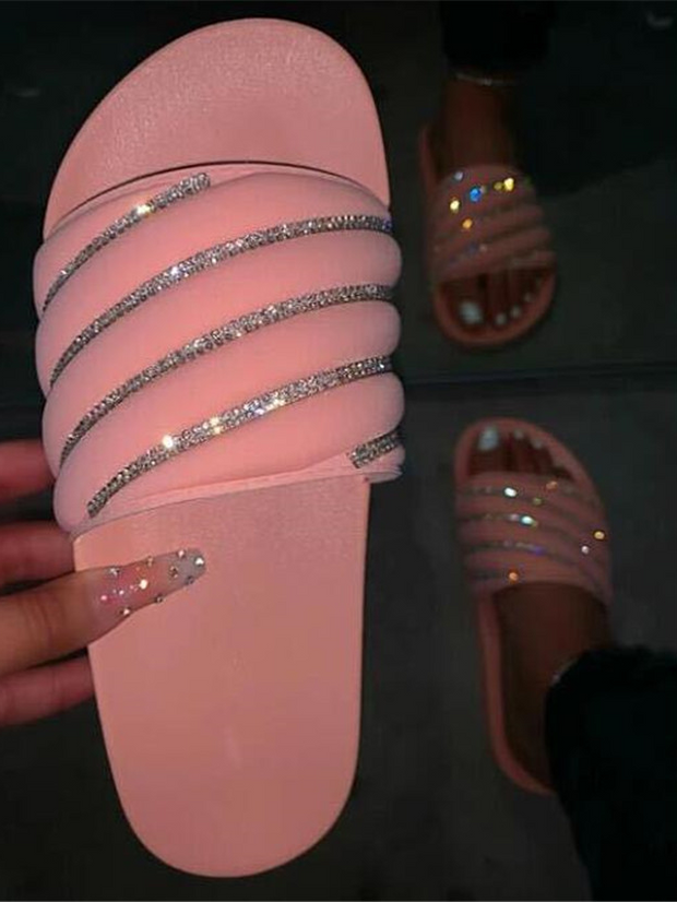 pink sparkly slides