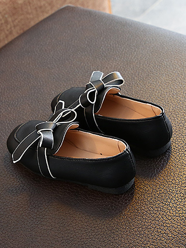 Little Girls Shoes By Liv & Mia | Belted Bow Loafers - Mia Belle Girls