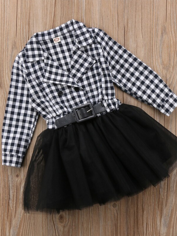 black and white tutu dress