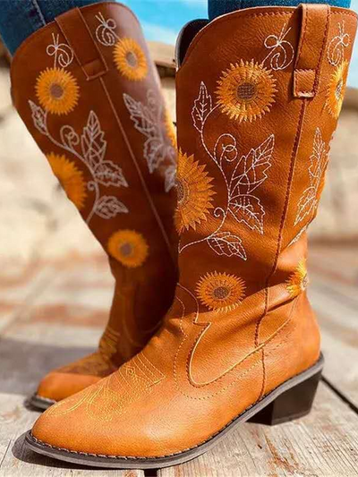 MIA Fiery Red Tall Cowboy Boots - SIZE 8 – georgiagracefitz