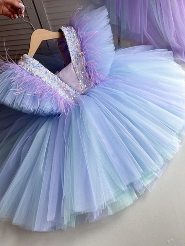 Lavender Haze Belted Tutu Dress