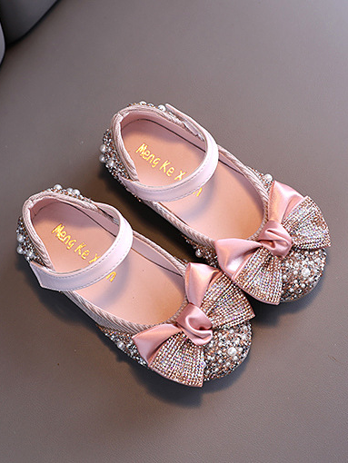 Shoes By Liv & Mia | Rhinestone & Pearl Ballet Flats - Mia Belle Girls