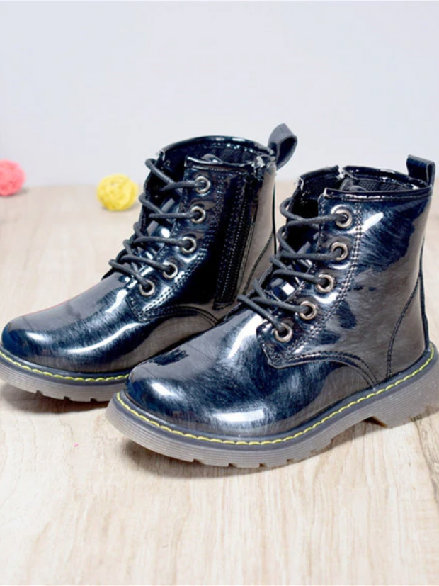 metallic boots for girls