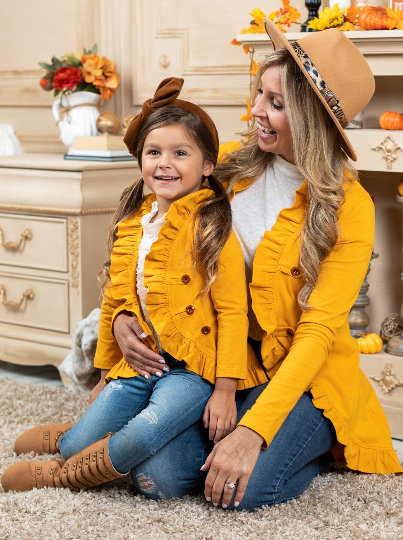 Image of Mommy & Me Bestie Blazer Ruffle Cardigan