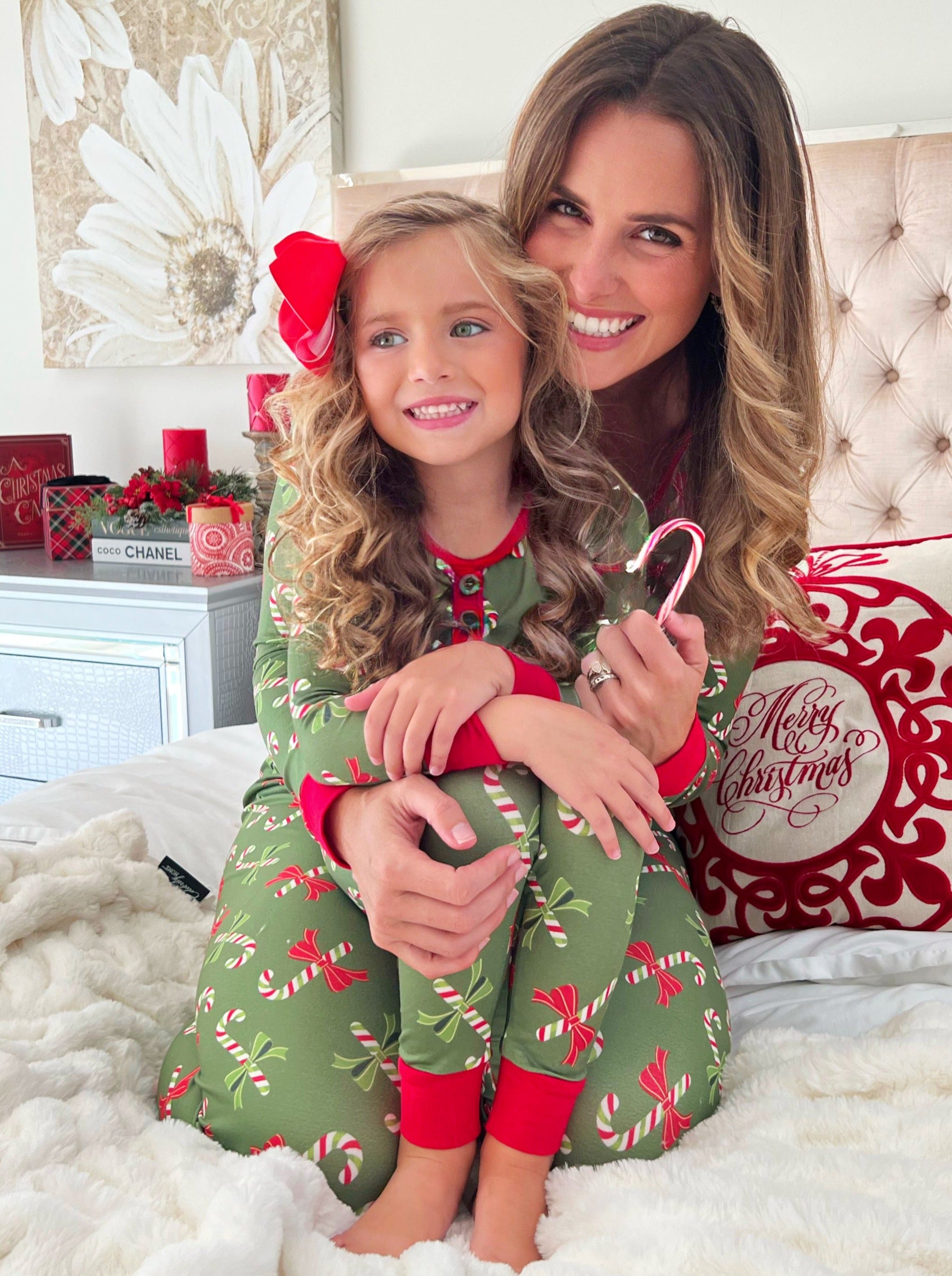 Image of Mommy & Me Candy Cane Wonderland Pajama Set