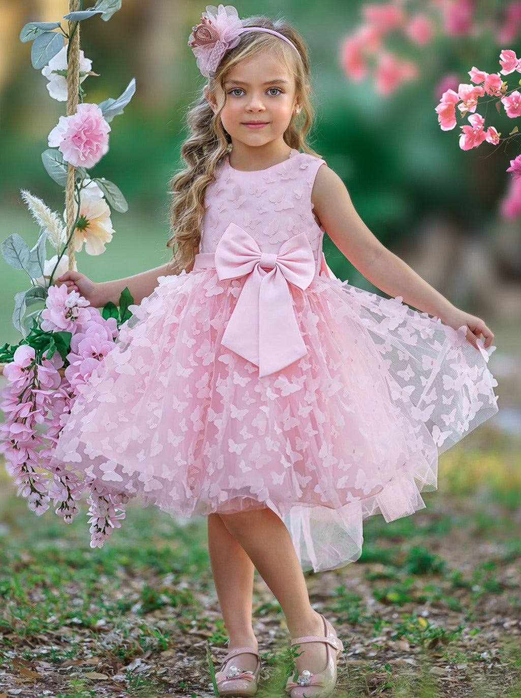 Enchanted Garden Butterfly Tutu Tulle Dress