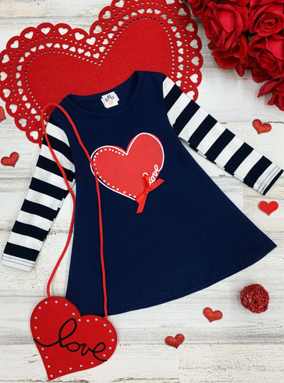 Toddler Valentine's Clothes  Be Mine Top And Plaid Suspender Skirt Set –  Mia Belle Girls