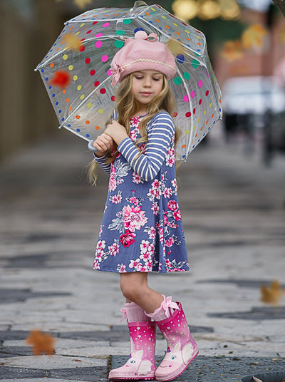 Flawless Hi-Lo Ruffle Tunic, Floral Leggings And Scarf Set