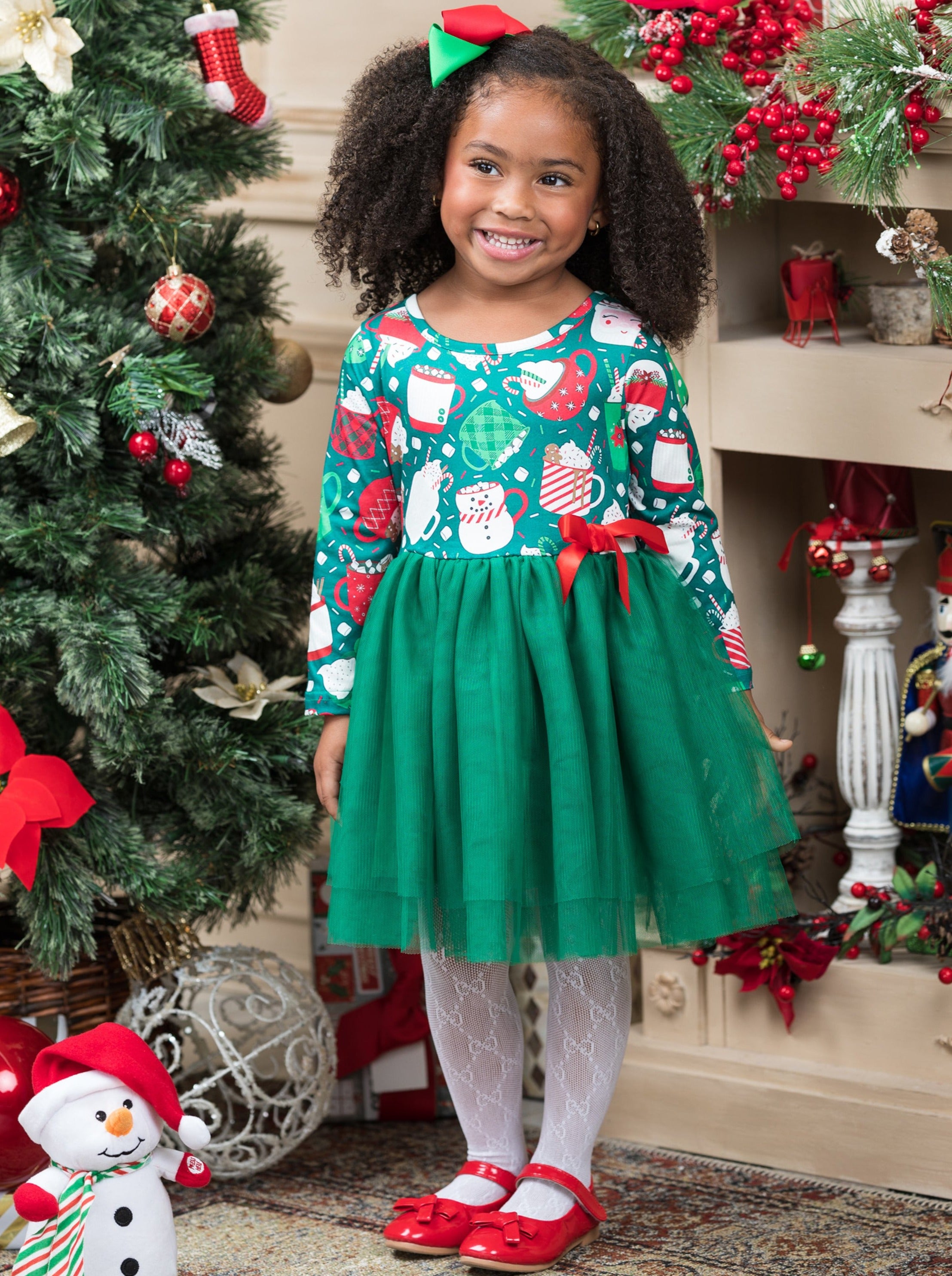 Image of Hot Cocoa & Holiday Mugs Tutu Dress