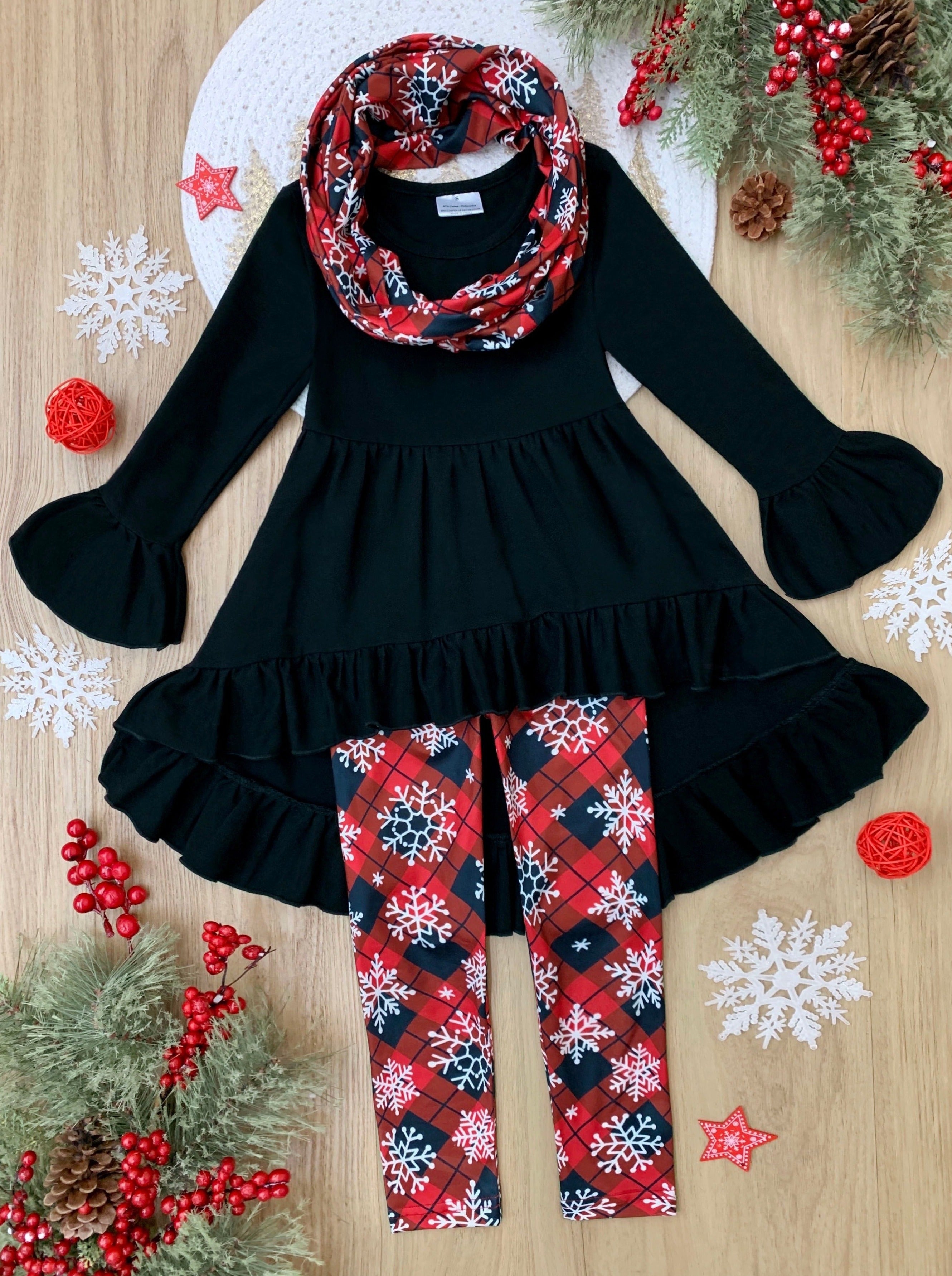 Image of Winter Wonderland Tunic, Scarf, & Legging Set