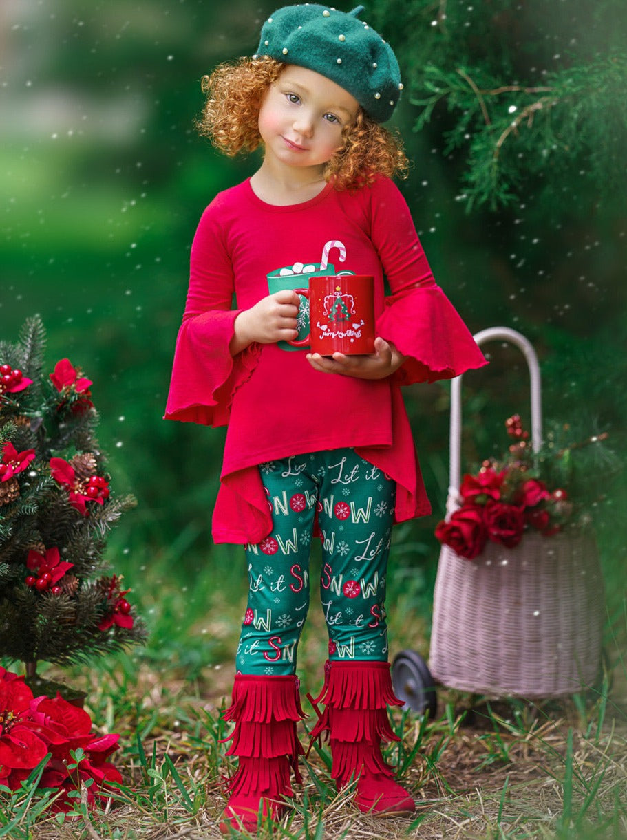 Image of Let It Snow Hot Cocoa Legging Set