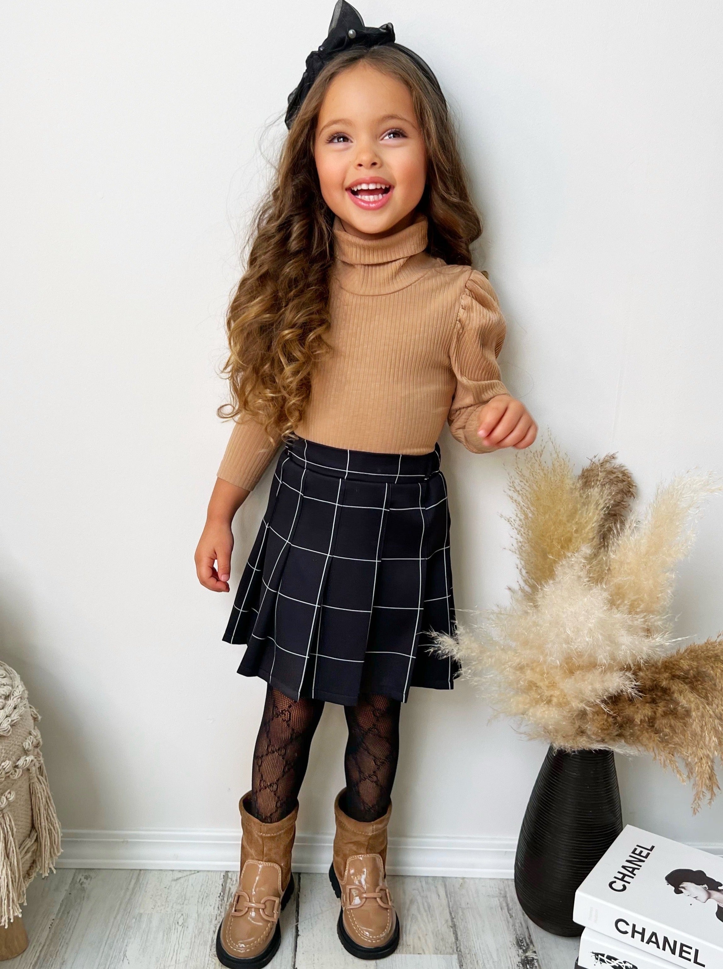 Image of Top of the Class Sweater & Pleated Skirt Set