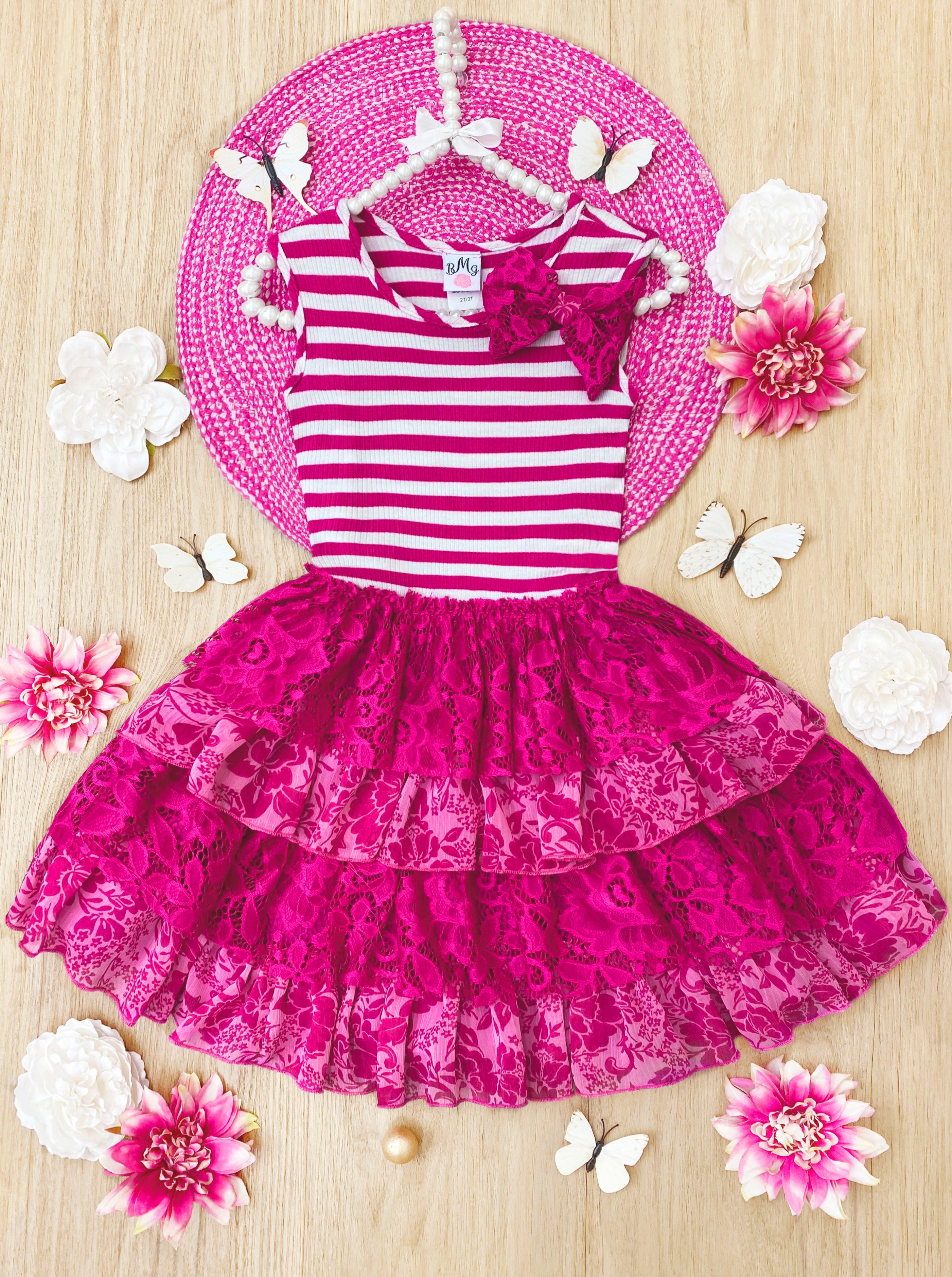 Image of You're The Berry Best Tank Tiered Lace Dress