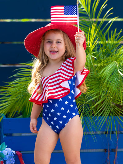  12-18 Months Infant Baby Girls One Piece Long Sleeve 4th Of  July Swimsuit American Flag Bathing Suit Zip Up Independence Day Swimwear  Beach Wear