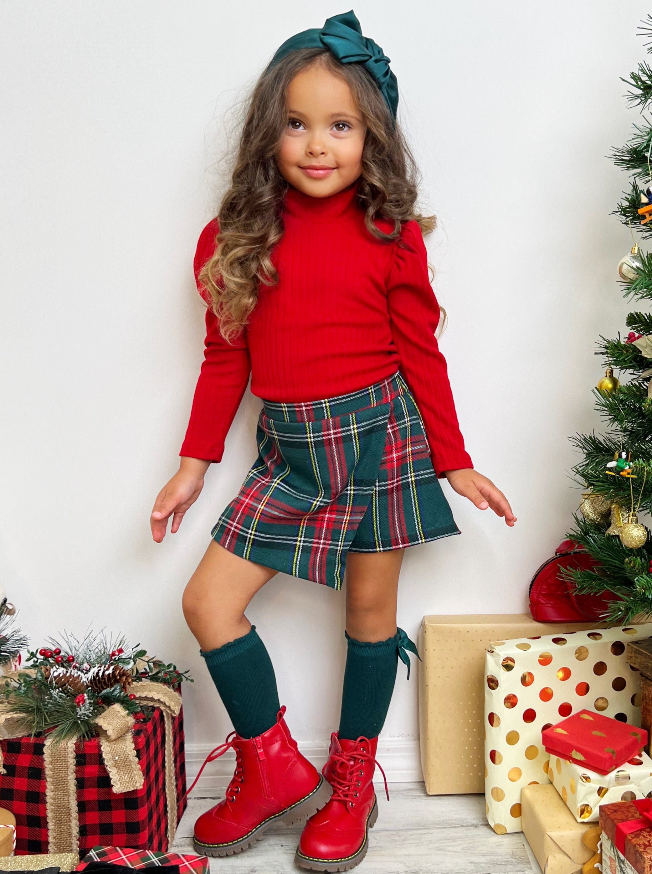 Image of Trendsetter Plaid Skort Set