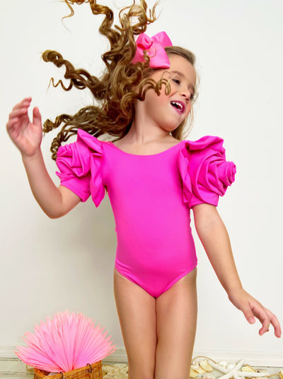 Leopard Print Kids' Long-Sleeved Swimsuit by Friendship Unlimited