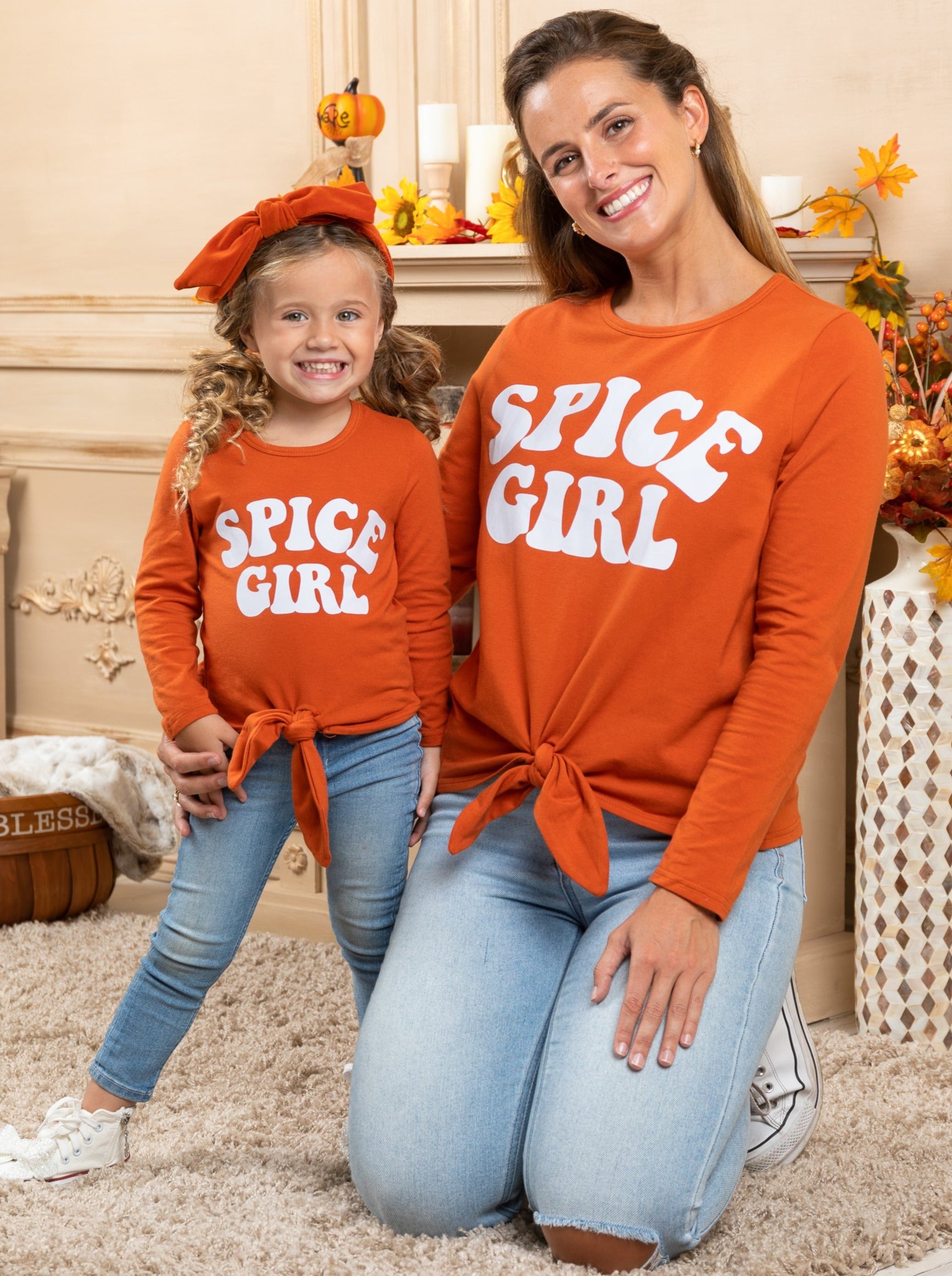 Image of Mommy & Me Spice Girl Knot Hem Top