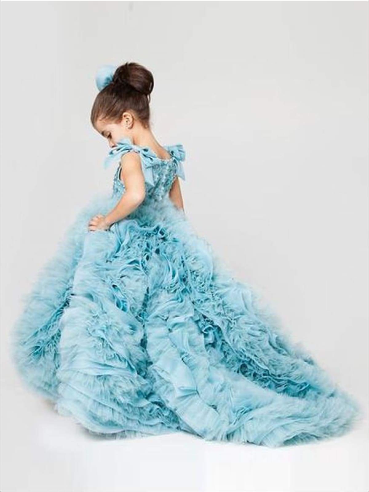 baby blue flower girl dress