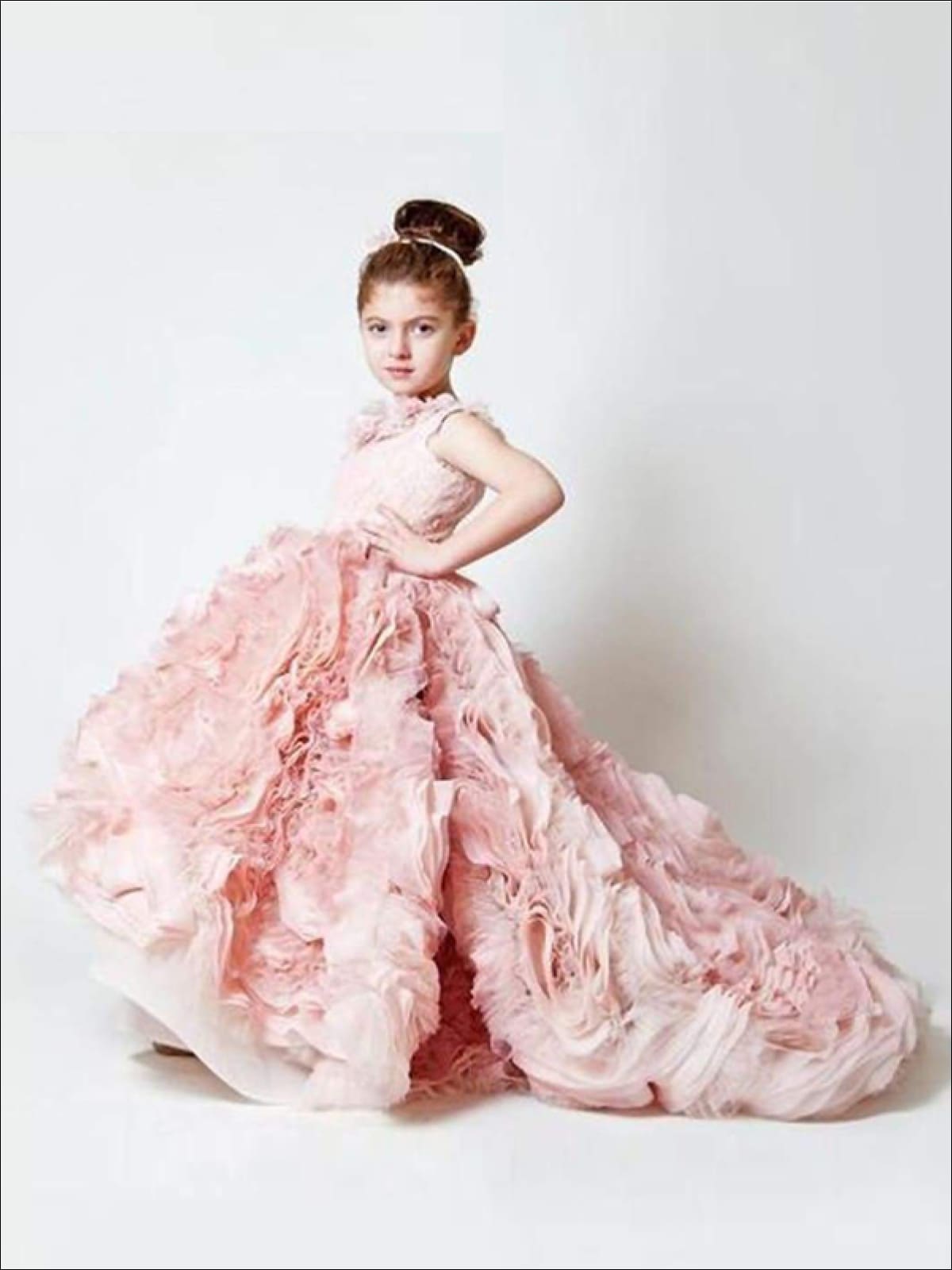 light pink flower girl dresses