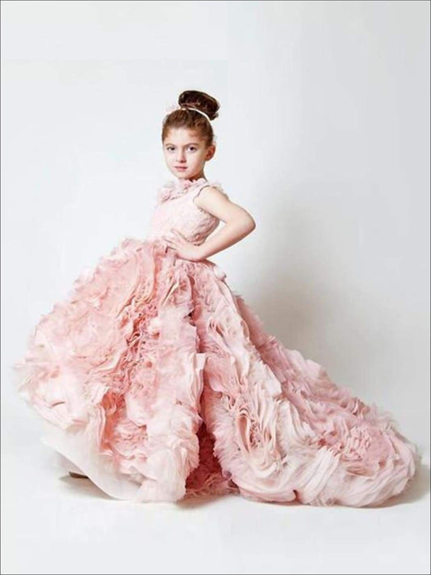 ruffled flower girl dress