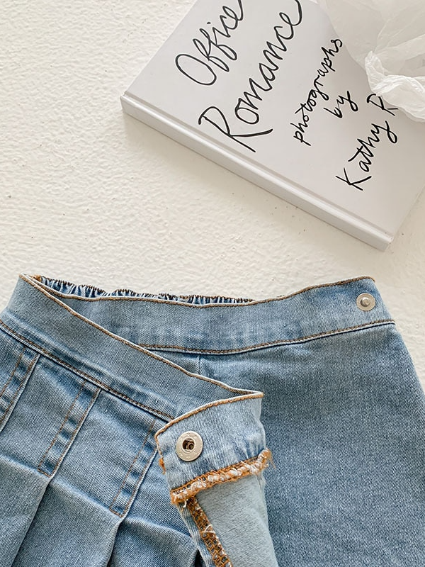 Girls Only Want Denim Skorts - Mia Belle Girls